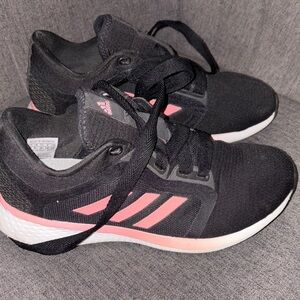 Adidas Black and Pink Sneakers